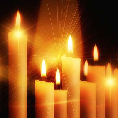 Candles lit at Imbolc from Whitewicca